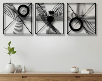 Abstract Geometric Metal Wall Art