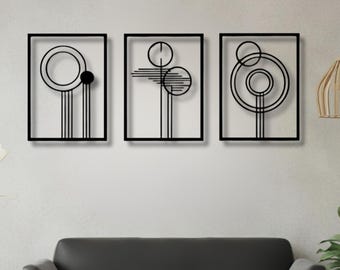 Contemporary Geometric Metal Wall Art