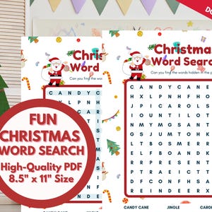 Christmas Word Search: Fun Holiday-Themed Printable Worksheet