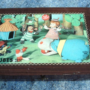Rari vecchi cubi puzzle Pépin la Bulle Scatola da 24 cubi Garnier Set Pépin La Bulle ORTF