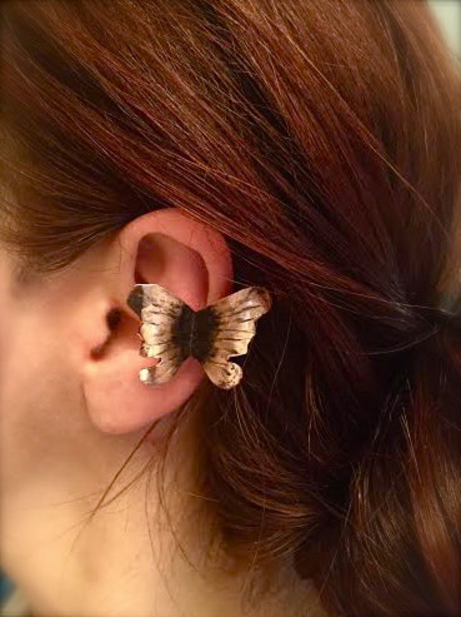 Butterfly Ear Cuff Hand Copper or Bronze Etsy