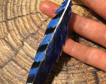 Blue jays feather, ornament, keepsake, memorial, Christmas ornaments, jay, feather, lost loved one, keepsake ornament, bluejay necklace