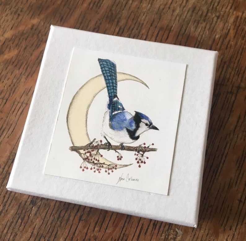 Bluejay Feather Necklace Blue Feather Necklace Memorial Etsy