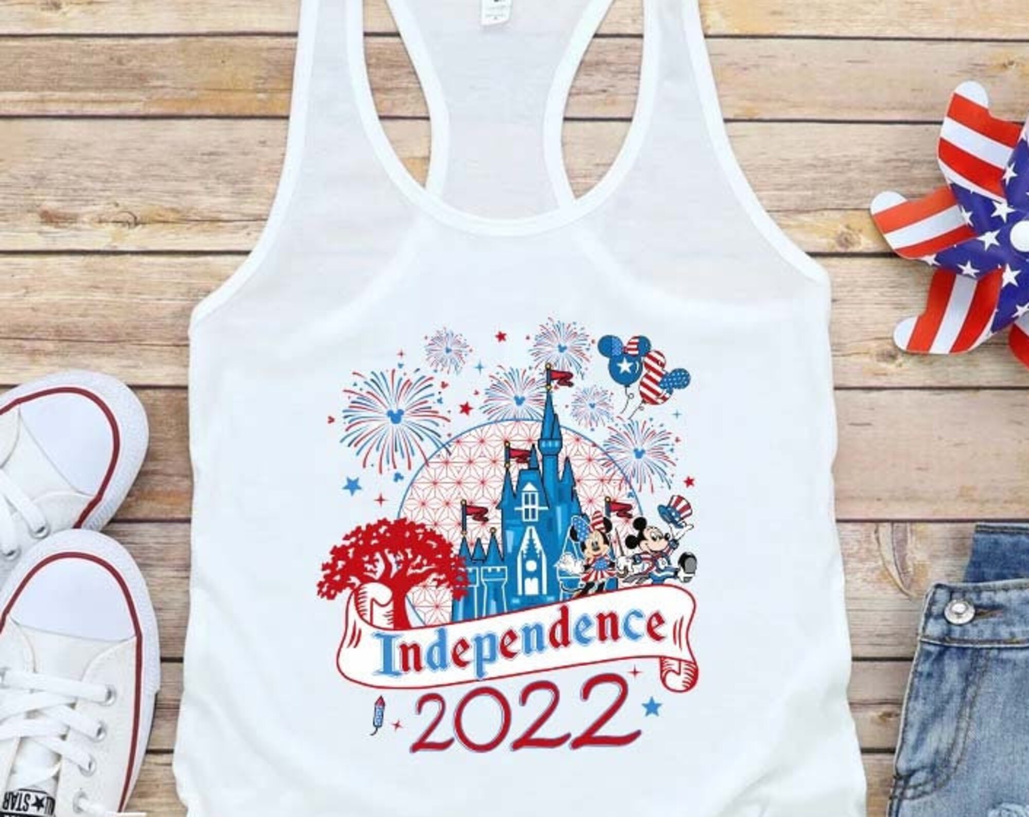 Discover Disney 4th of July Tank, Independence Disney Tank, Mickey Minnie Tank, 4th July Party Shirt, 4th July Group Shirt, Disneyland Vacation Shirt