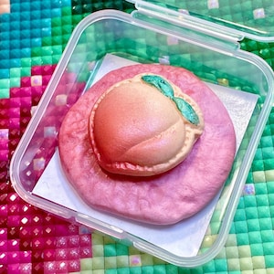 ThesStudios Scented Diamond Painting Putty Pink Peach Chocolate Chip Cookie. Wt 11-12g. Scent: Peach