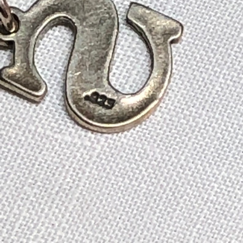 Vintage Sterling Silver Initial S Charm or Pendant