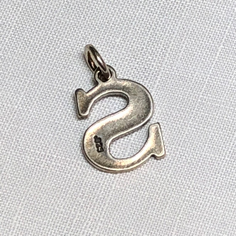 Vintage Sterling Silver Initial S Charm or Pendant