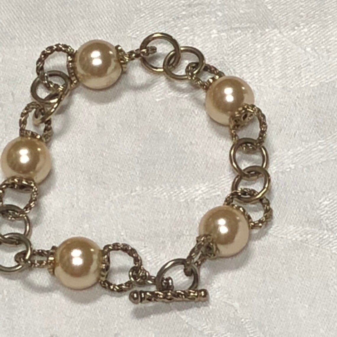 Vintage Faux Pearl Bracelet Estate Costume Jewelry Etsy.de