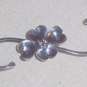 Vintage Sterling Silver Dogwood Flower Brooch or Pin