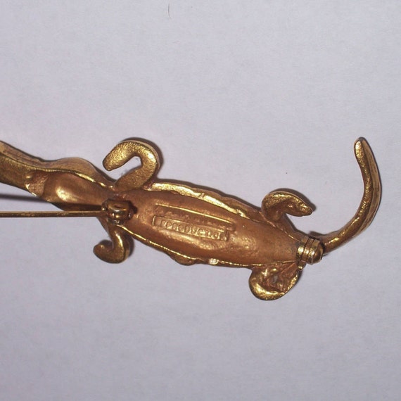 Vintage Crocodile Brooch or Pin by Alva Studios - image 3