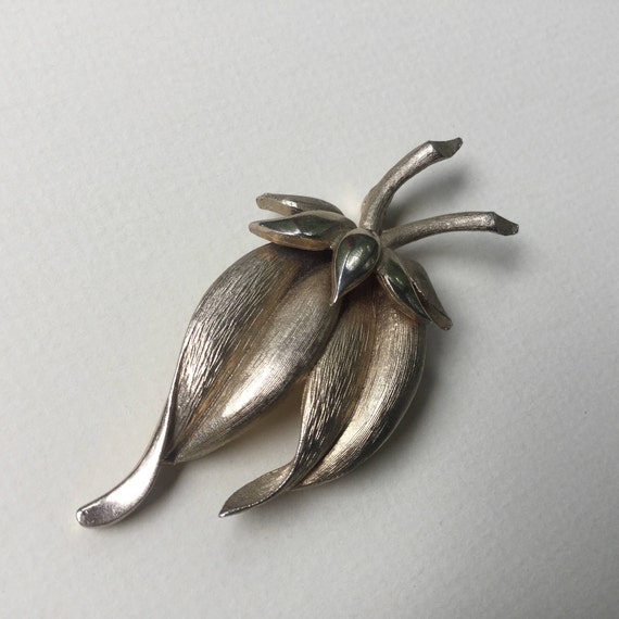 Vintage Silvertone PELL Brooch or Pin - image 1