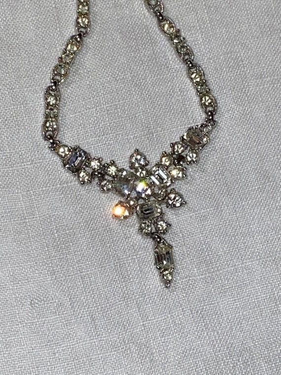 Vintage Signed Bogoff Rhinestone Necklace - image 7
