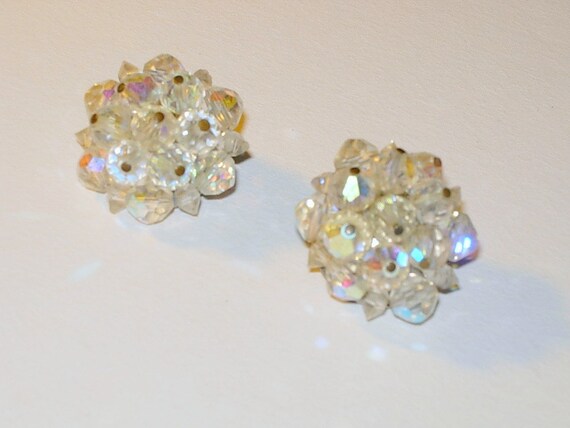 vintage aurora borealis earrings