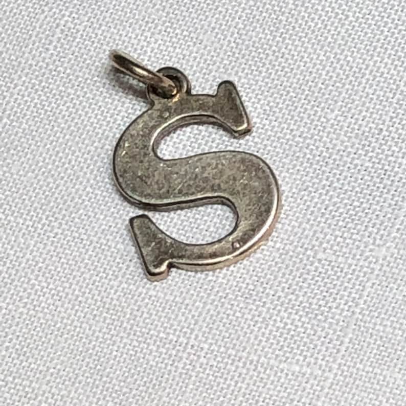 Vintage Sterling Silver Initial S Charm or Pendant