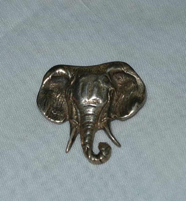 Vintage Sterling Silver Elephant Brooch or Pin Etsy