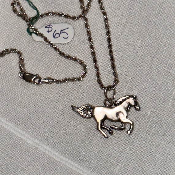 Vintage Sterling Silver Horse with Sterling Silver