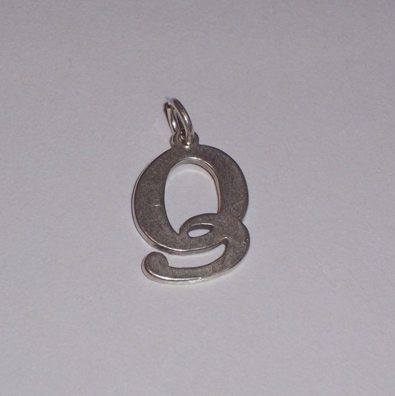 Vintage Sterling Silver Initial Q Charm