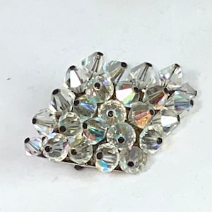 Vintage Brooch or Pin with Aurora Borealis Beads