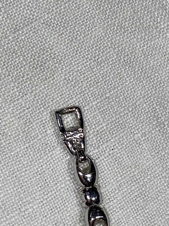 Vintage Signed Bogoff Rhinestone Necklace - image 5