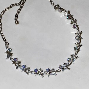 Vintage Aurora Borealis Link  Necklace