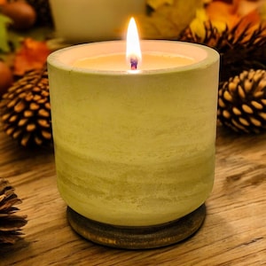 Handmade scented cement soy candle