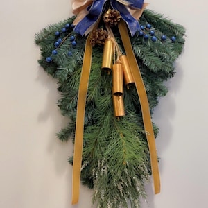 Christmas Swag Set; Double Door Swag; Elegant Christmas Swag; Holiday Swag; Velvet Ribbon Swag; Winter Swag