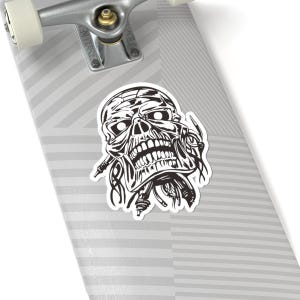 Gothic Skull Kiss-Cut Stickers: Edgy Punk Decals