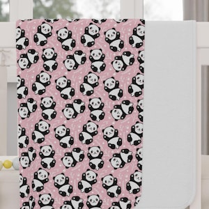 Panda Bear Toddler Blanket: Soft Fleece Nursery Throw (30x40&quot;)