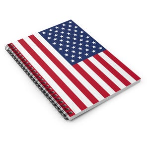 Quaderno a spirale con bandiera americana / Diario a righe