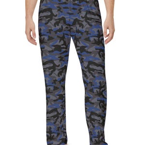 Men&#39;s Camouflage Pajama Pants: Soft Polyester Lounge Sleepwear