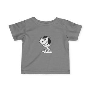 Infant Fine Jersey Tee, Cool Classic Cartoon Dog inspired, Baby Onesie, Kids Shirt, Toddler Top, Animal Print Tee