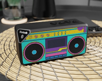 Retro Boombox Bluetooth-speaker | Kleurrijk stereoontwerp uit de jaren 80