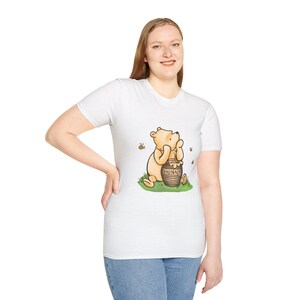 Klassiek cartoon beer T-shirt uniseks, shirt Winnie de Poeh, schattig dierenshirt, cadeau voor Disney-liefhebber, klassieke cartoonkleding