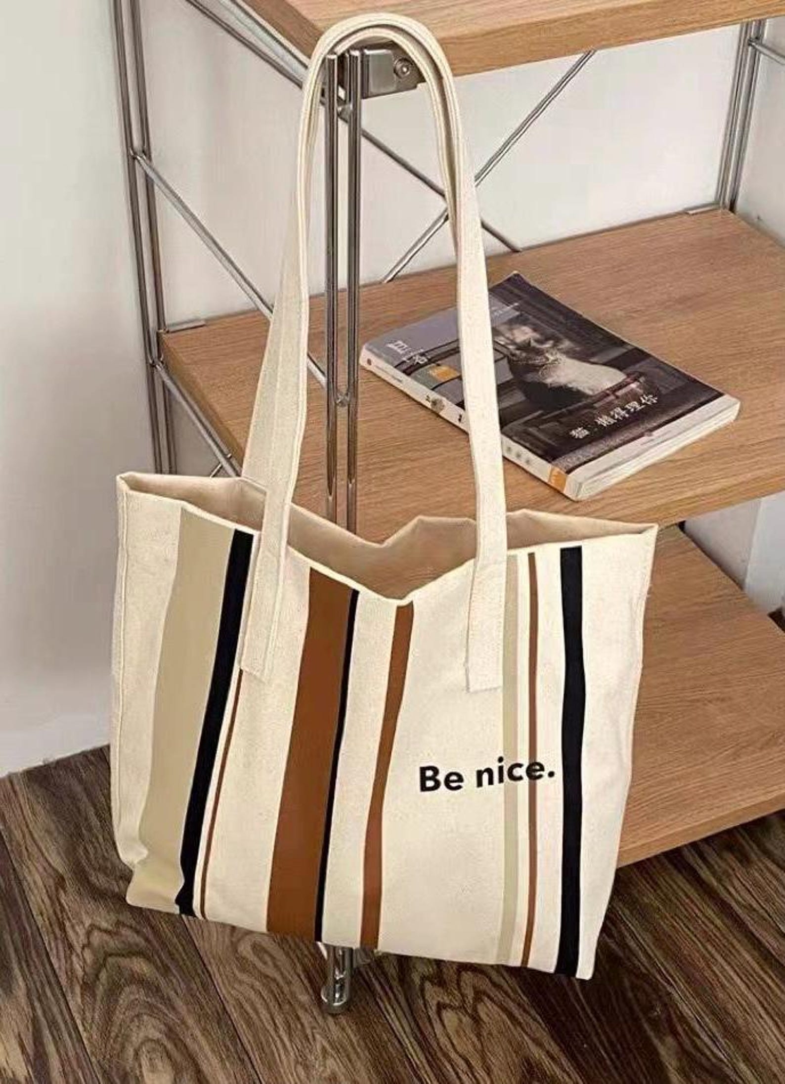 Canvas Stripe Tote