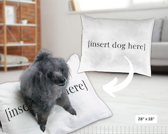 Custom Pet Bed – Personalized Dog or Cat Bed with Washable Cover, Pet Name Cushion