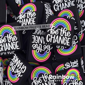 Be the Change Neon Rainbow Exclusive Silicone Focal Beads
