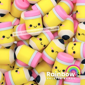3D Cute Pencil Exclusive Silicone Focal Beads