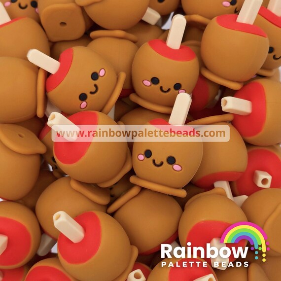 3D Cute Caramel Apple Exclusive Silicone Focal Beads