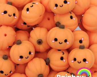 3D Cute Pumpkin Exclusive Silicone Focal Beads