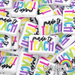 Made to Teach Exclusive Silicone Focal Beads White