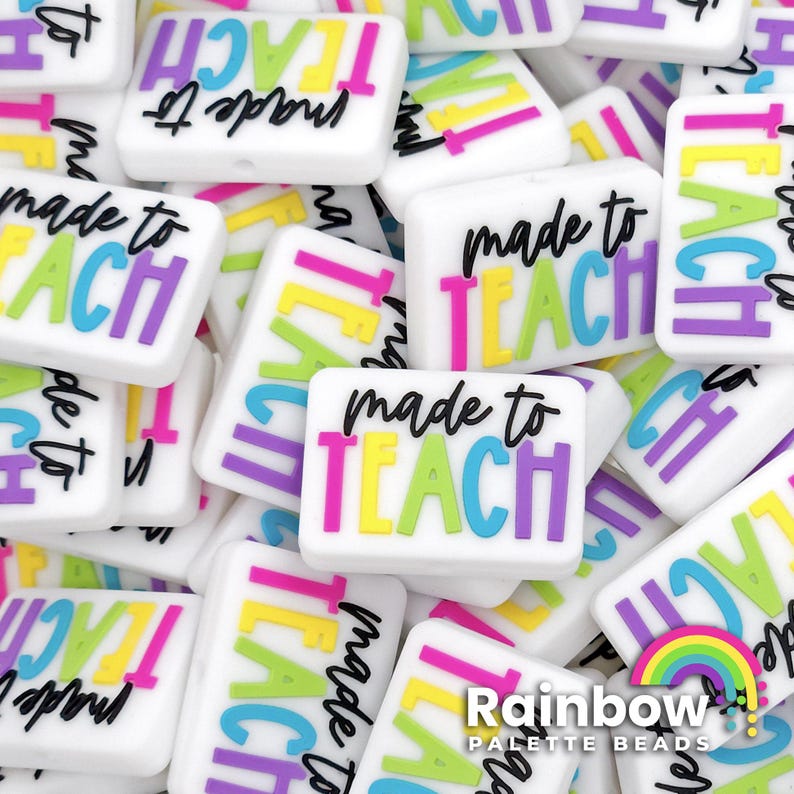 Made to Teach Exclusive Silicone Focal Beads White