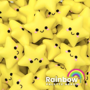 3D Cute Stars Exclusive Silicone Focal Beads