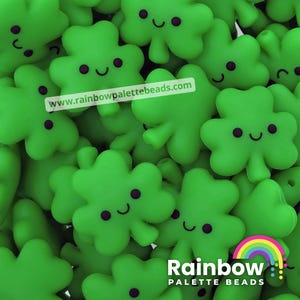 Cute Shamrock/Clover Exclusive Silicone Focal Beads