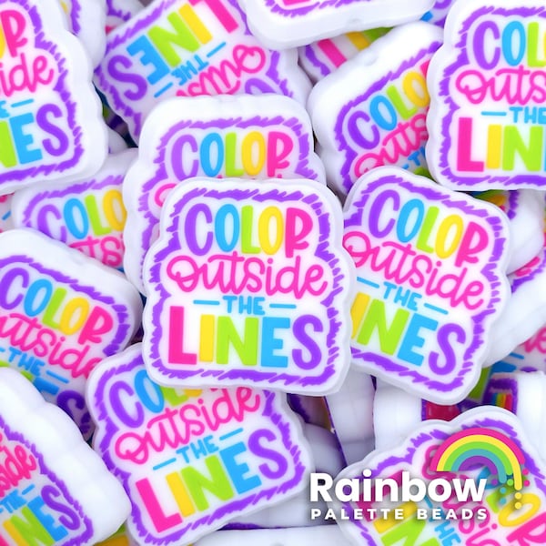 Color Outside the Lines Exclusive Silicone Focal Beads
