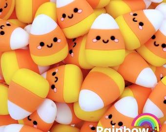 3D Cute Candy Corn Exclusive Silicone Focal Beads