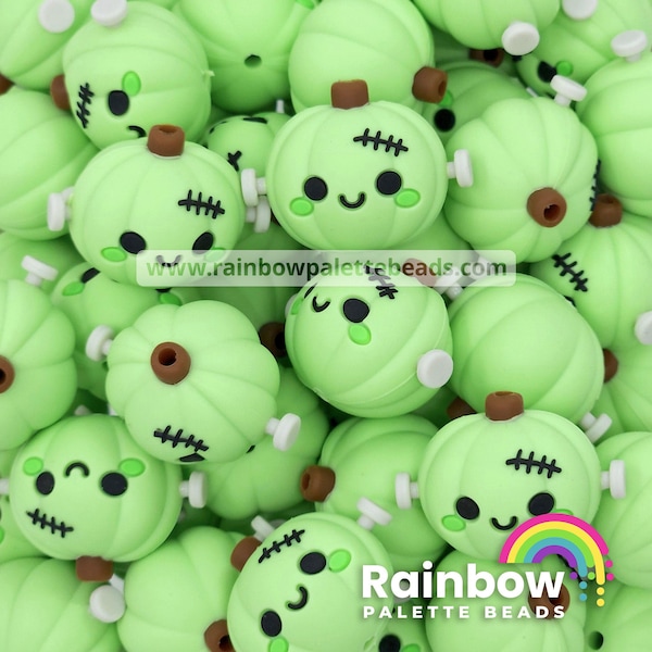 3D Franken-Pumpkin Exclusive Silicone Focal Beads
