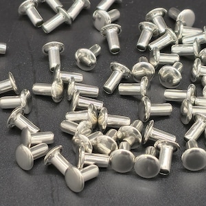 Steel Tubular Rivets CE125 - Nickel Plated, Leather & Jewelry Fasteners