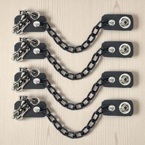 Leather Vest Extender Set of 4: Biker Jacket Accessory, USA Handmade