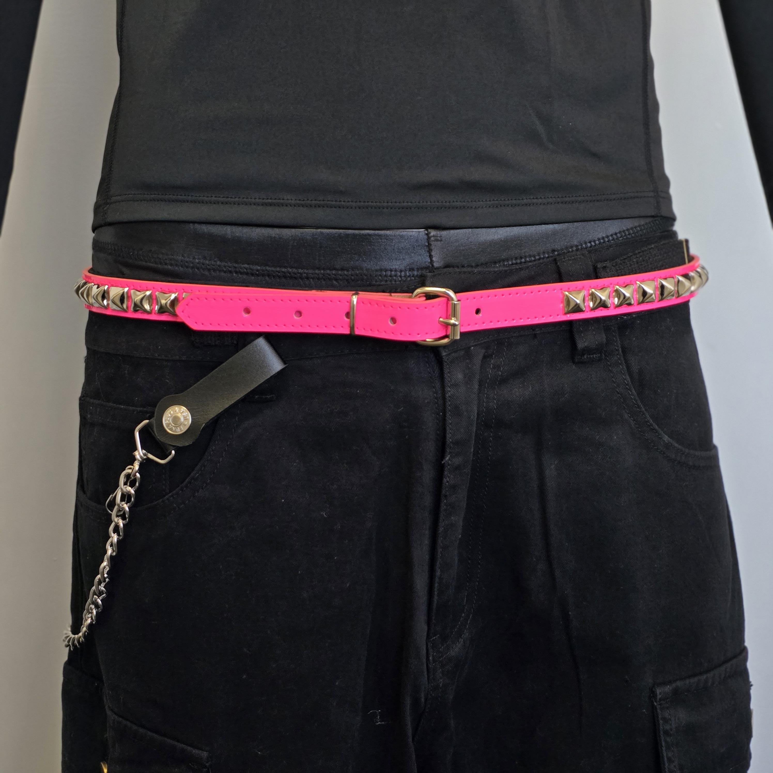 starteam スタッツベルト STUDDED SNAKE BELT PINK STAR TEAM STUDDED
