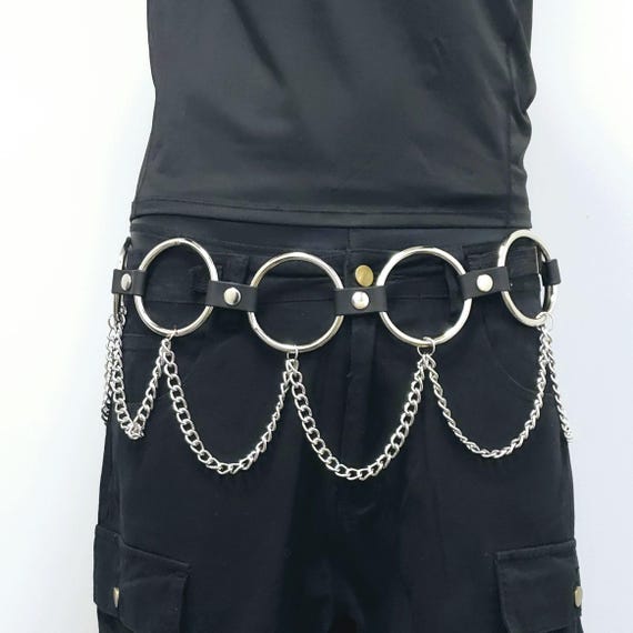 Cintura Borchiata In Oro - Cintura Borchiata In Oro Nero - Cintura In Pelle Borchiata - Cintura Borchiata Da Donna - Cintura Nera Con Fibbia Dorata - Cintura Punk - Cintura Gotica - Italia - Foto 14